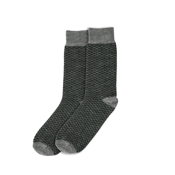 Fish Scale Charcoal Wool Socks