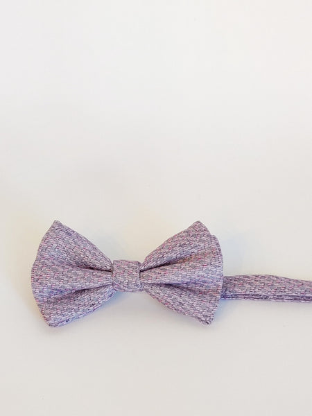 Textured Pink Spotted Bow Tie