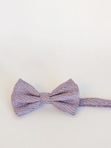 Textured Pink Spotted Bow Tie