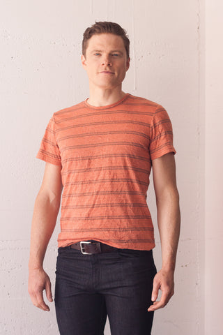 Frequency Tee Persimmon Stripe