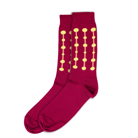 Raspberry Atom Cotton Socks