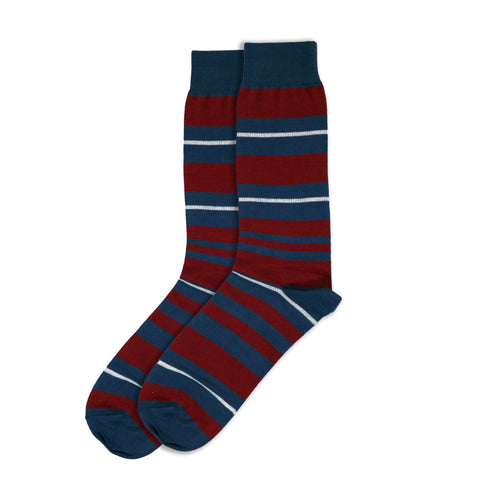 Bold Cherry Stripe Cotton Socks