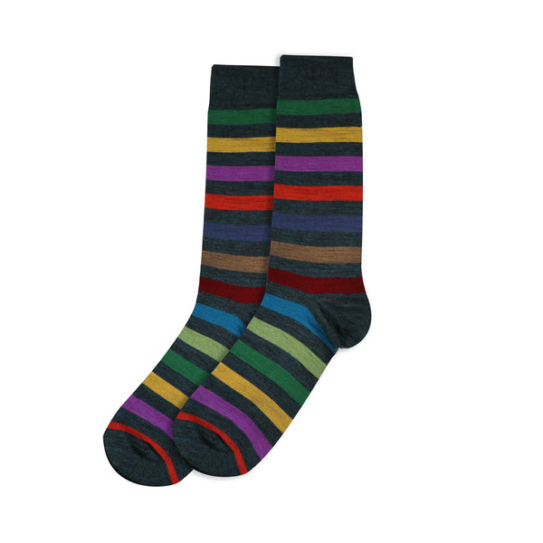 Rainbow Block Stripe Socks