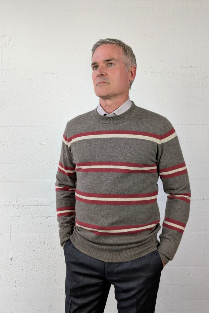 B&L Mocha Stripe Crew