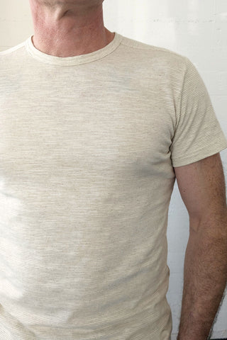 Crossroads Tee Oat Stripe