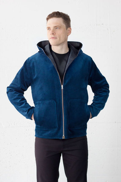 Reversible Jacket Marine Cord/Ash - Mandatory NZ