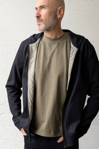 Park Hoodie Navy Stretch Cotton