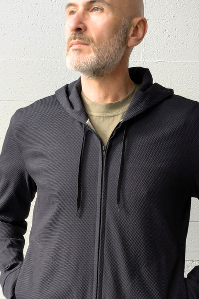 Park Hoodie Navy Stretch Cotton