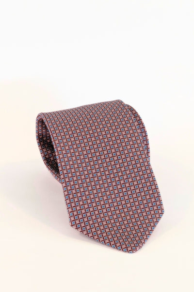 Pierre Cardin Tie Pink Blue Weave