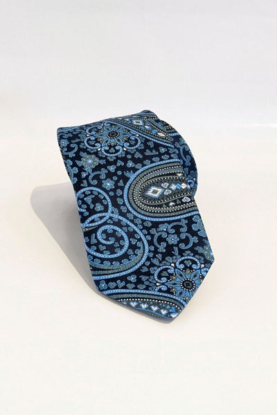 Fellini Tie Pacific Paisley