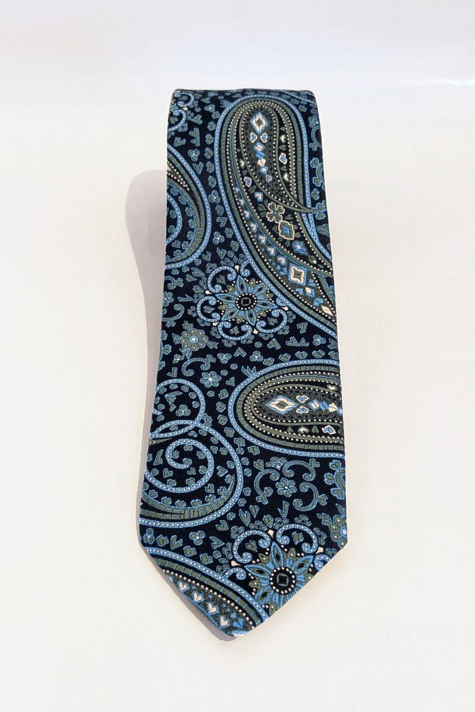 Fellini Tie Pacific Paisley