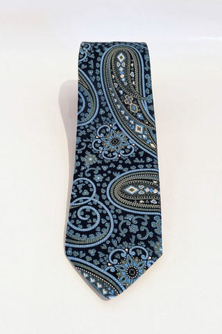 Fellini Tie Pacific Paisley