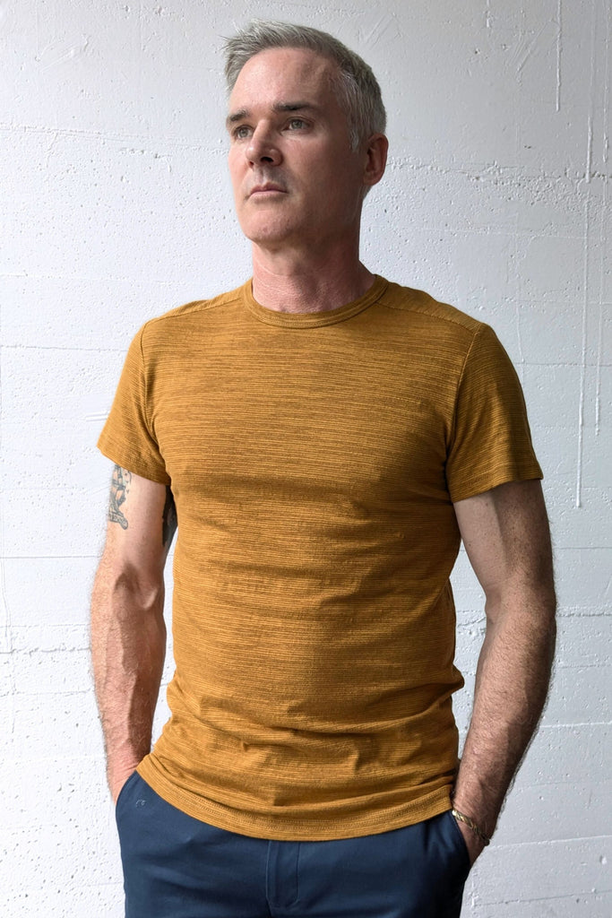 Crossroads Tee Russet Stripe