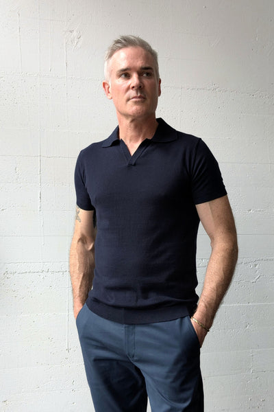 Boston Polo Knit Navy