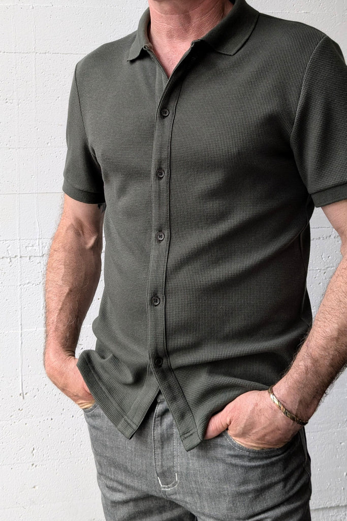 DH Buttoned Polo Shirt Khaki