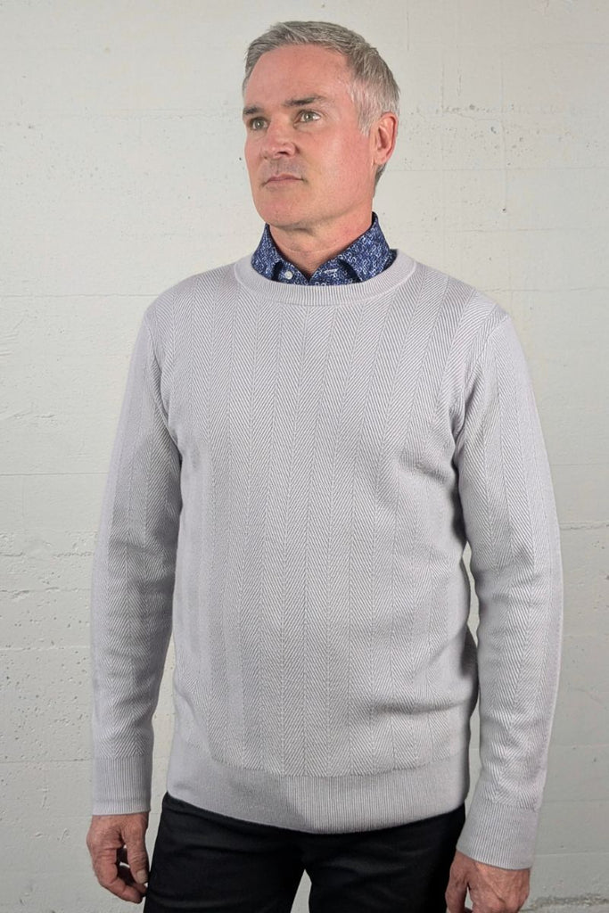 B&L Chevron Crew Silver