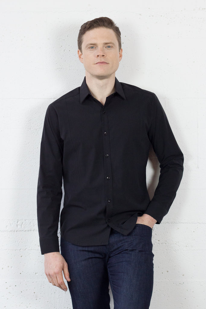 Tux Shirt Black Luxe