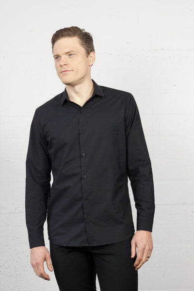 Honda Shirt Black Seersucker