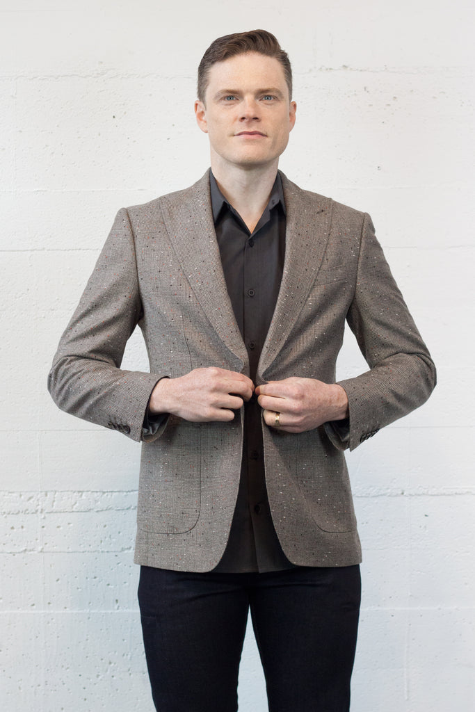 Soft Brown Glen Donegal Blazer
