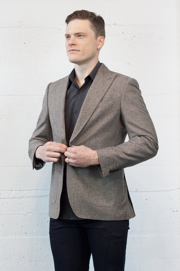 Soft Brown Glen Donegal Blazer