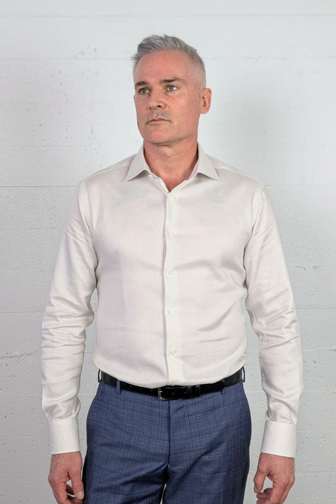 CAM Shirt Puppytooth Ivory