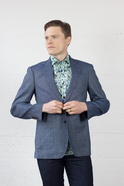 JB Twill Denim Stretch Blazer