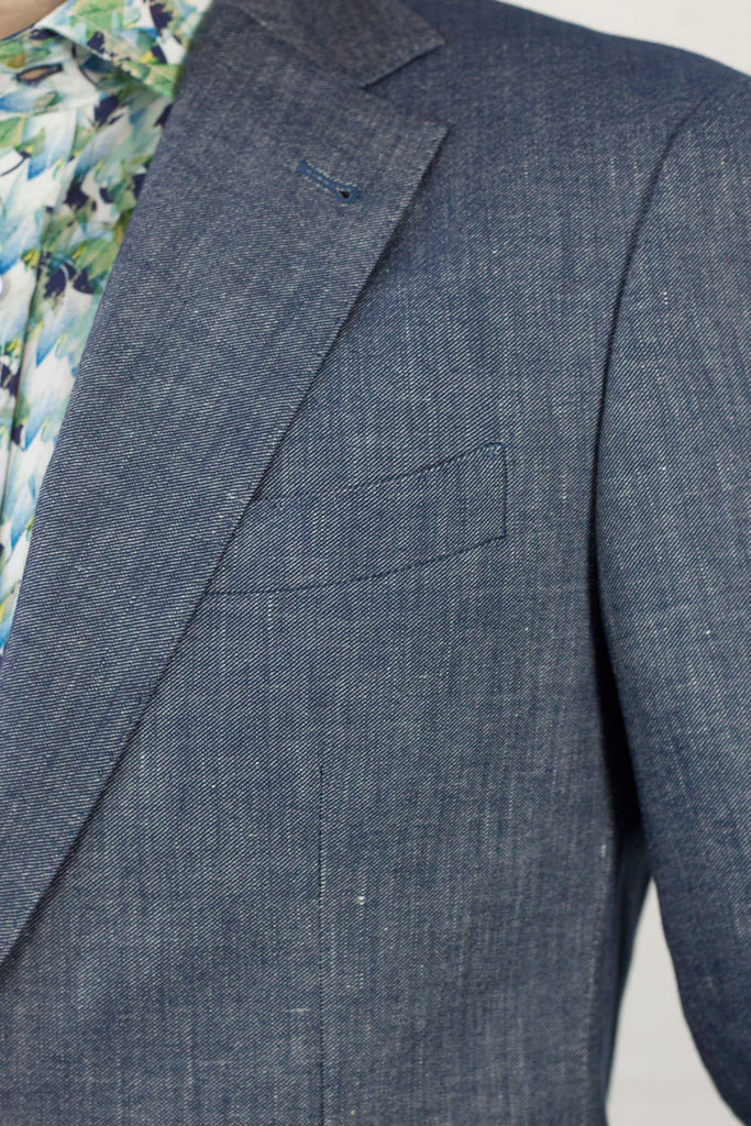 Twill Denim Stretch Blazer