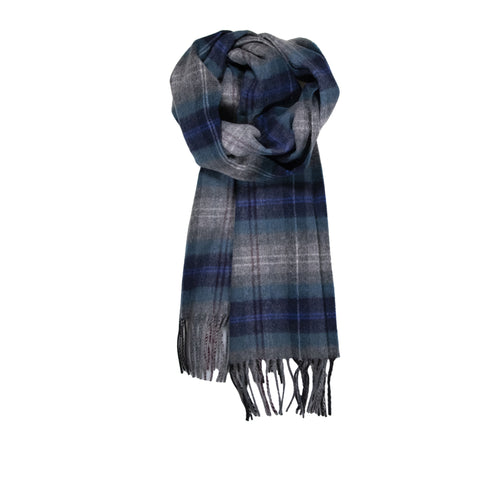 Scarf Lambswool Teal Charcoal