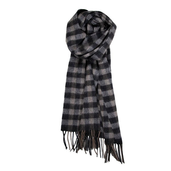 Scarf Lambswool Taupe Check