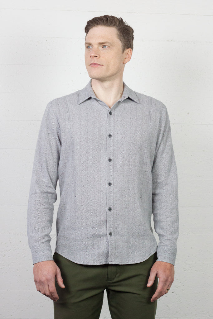 Tux Shirt Storm HB Linen