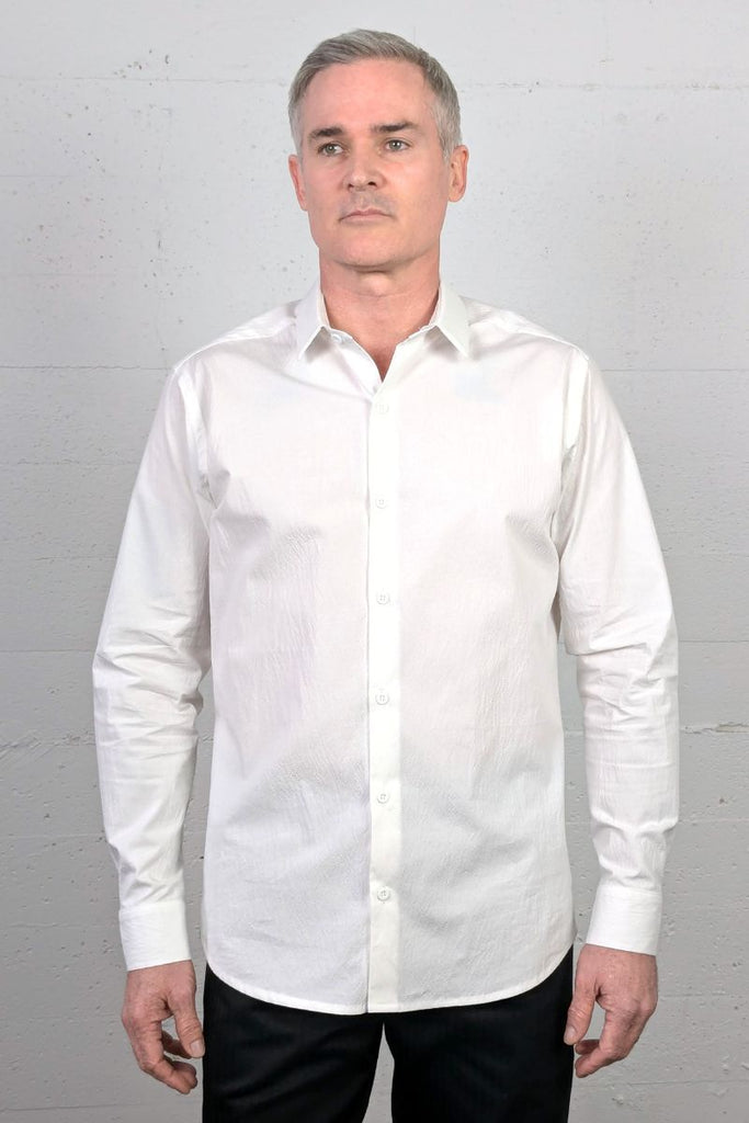 Honda Shirt White Seersucker