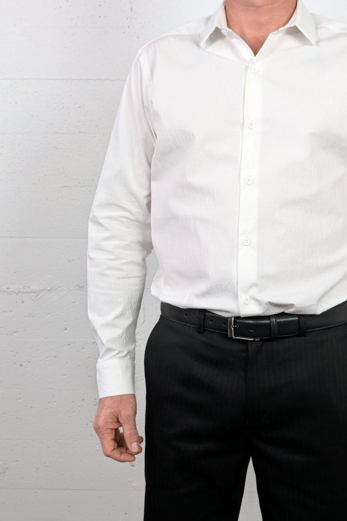 Honda Shirt White Seersucker