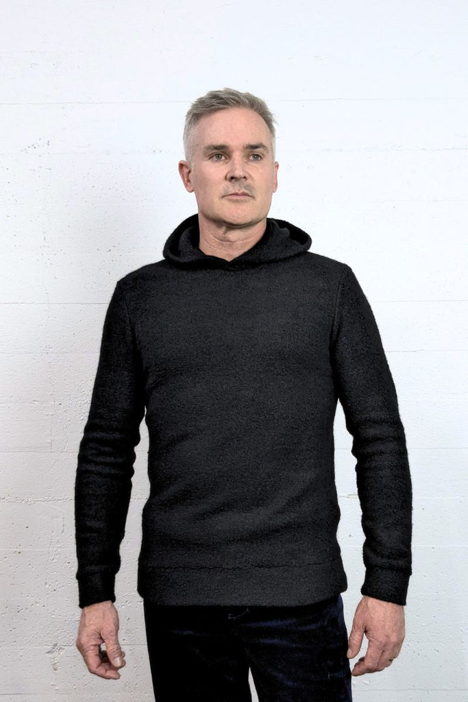 Hoodie Asphalt Boucle Wool