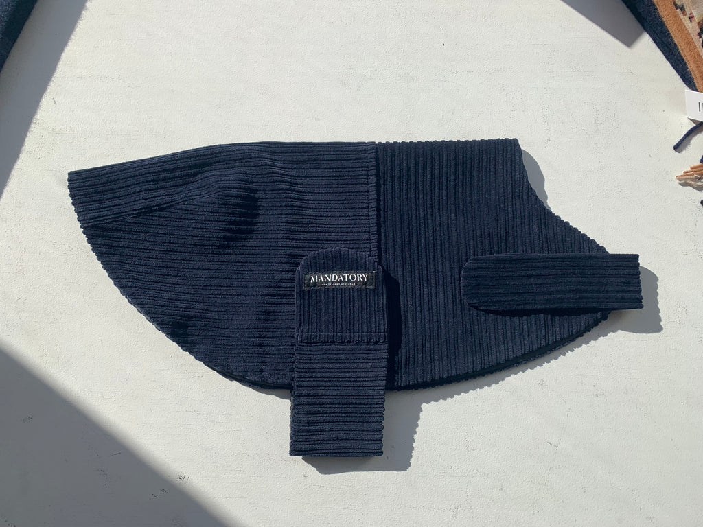 Dog Coat Navy Cord