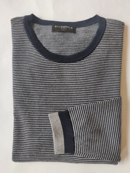 Fine Crew Stripe Dark Navy