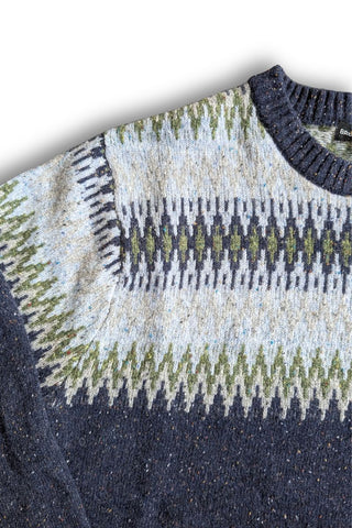 B&L Fair Isle Crew Navy
