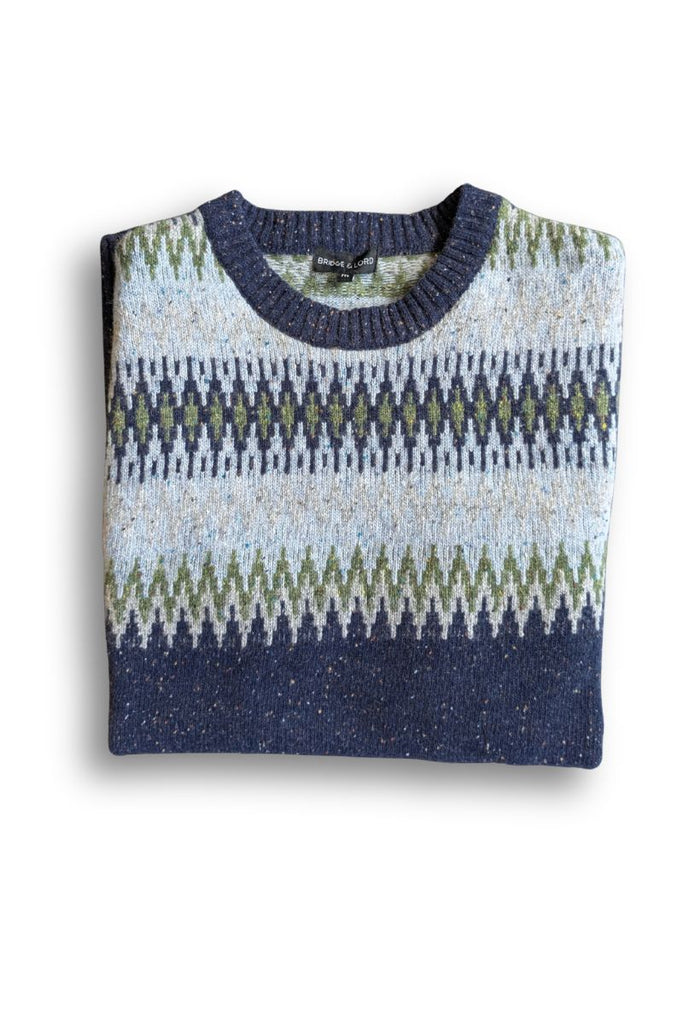 B&L Fair Isle Crew Navy