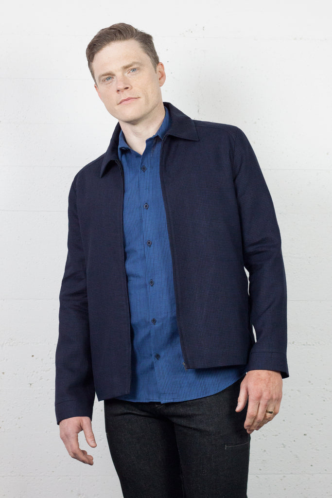Kingswood Blue/Black Linen
