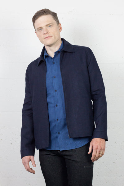 Kingswood Blue/Black Linen