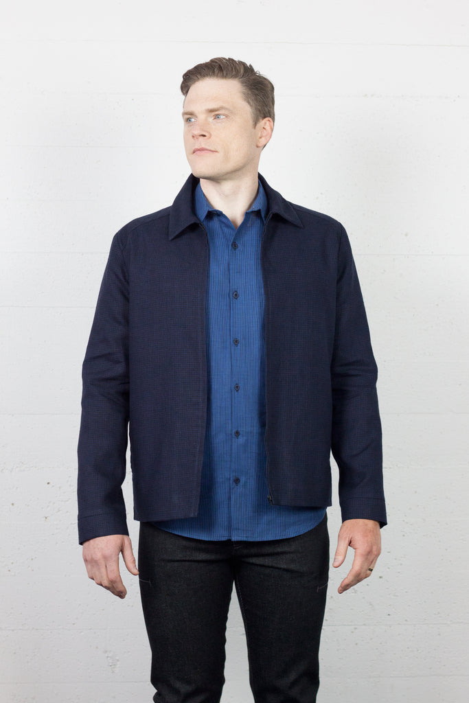 Kingswood Blue/Black Linen