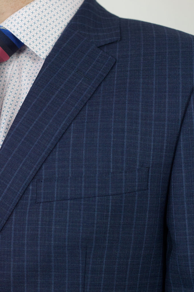 GIB Suit Indigo Chalk Stripe