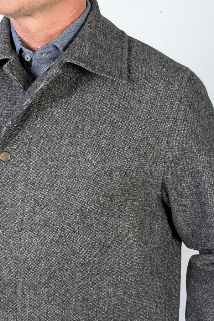 Orion Coat Donegal Grey Wool