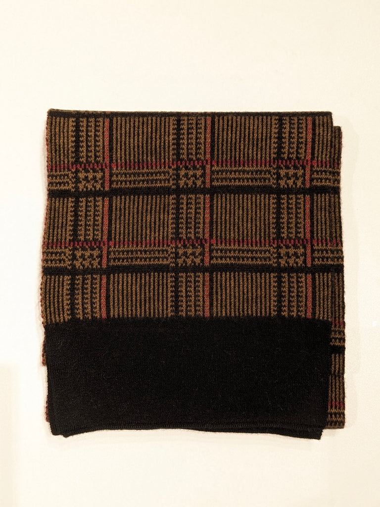 B&L Black Check Scarf