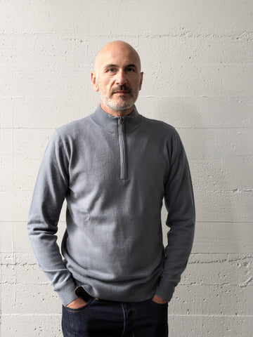 1/4 Zip Pullover Dove Blue