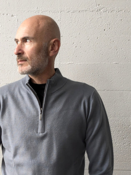 1/4 Zip Pullover Dove Blue