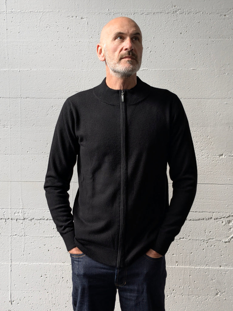 Full Zip Cardigan Black