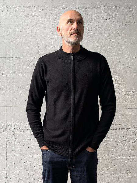 Full Zip Cardigan Black