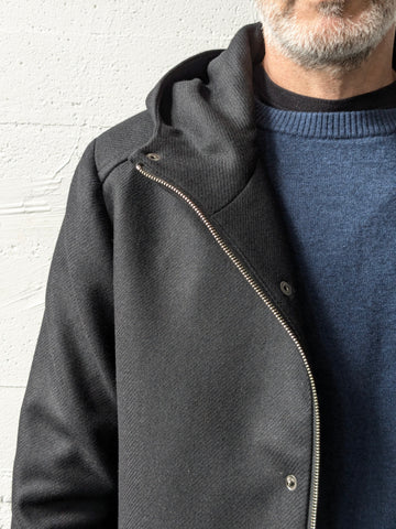 Climate Coat Black Broken Twill