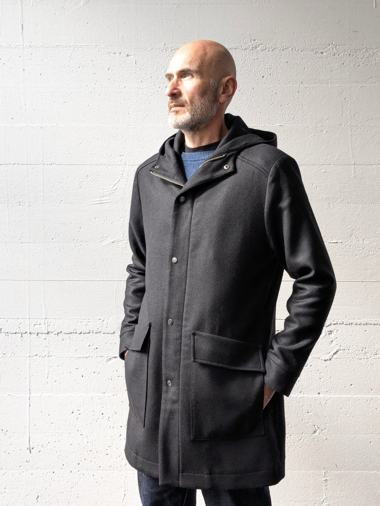 Climate Coat Black Broken Twill