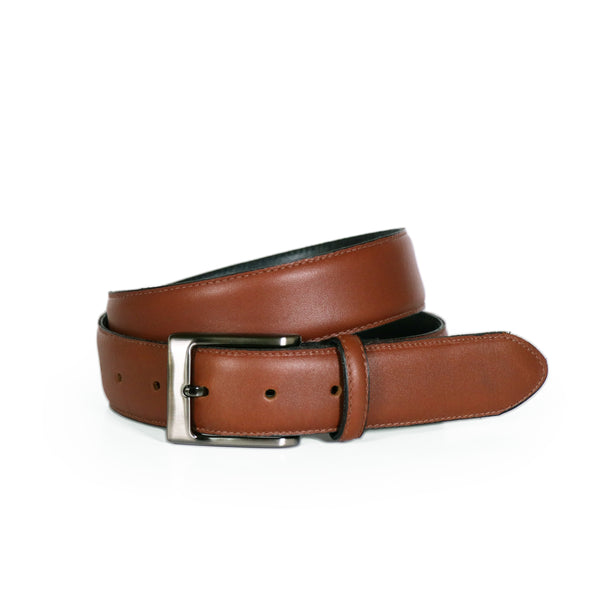 Dress Belt Deep Tan Rolled Edge